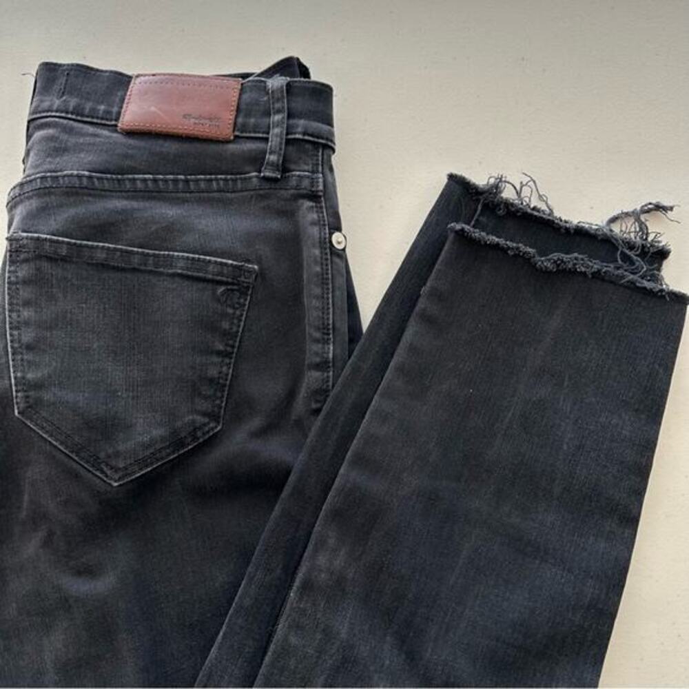 Madewell High Riser‎ Skinny Black Jeans Distressed 27